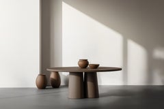 No44 Scarpa Table by NONO – Cylindrical Base and Round Wooden Dining Top