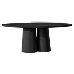 No44 Scarpa Table by NONO – Cylindrical Base and Round Wooden Dining Top