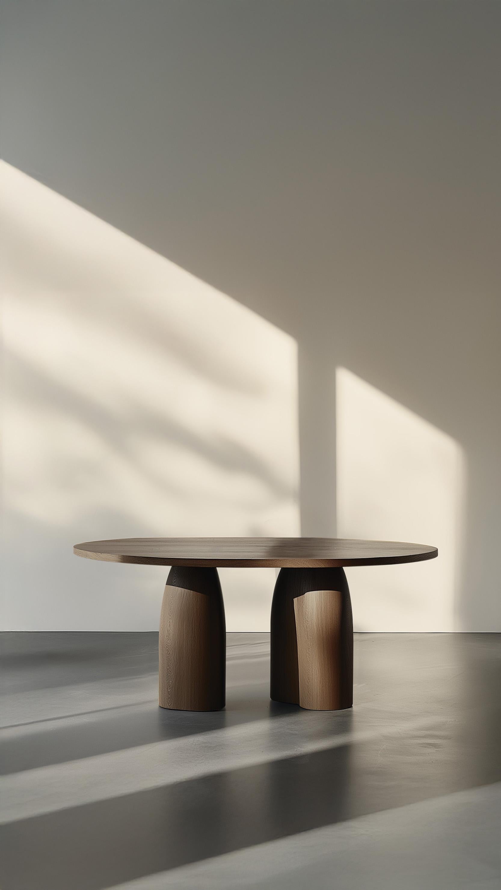 Mexican No45 Scarpa Dining Table – Solid Wood Round Dining Table by Joel Escalona For Sale