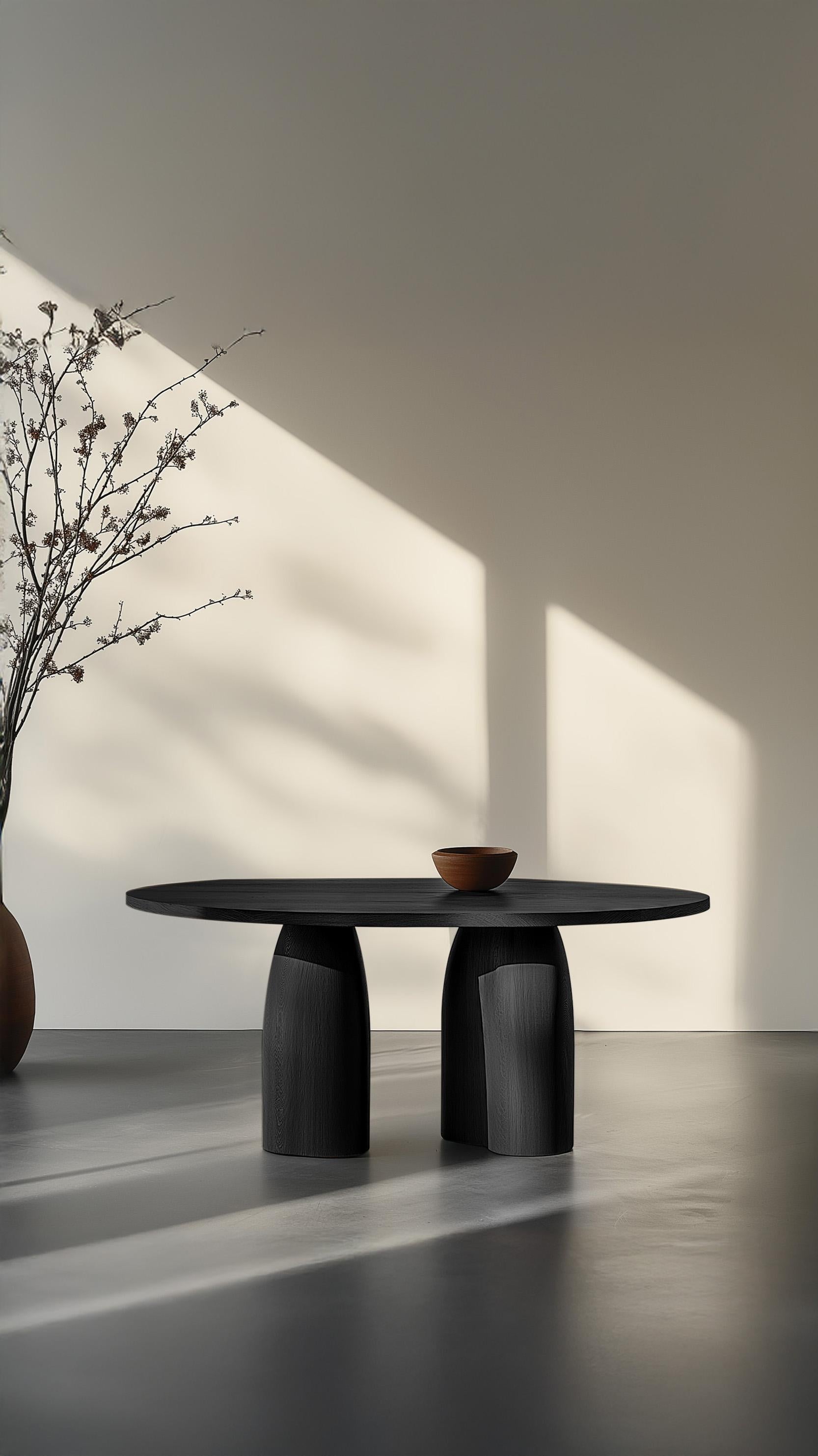 Hand-Crafted No45 Scarpa Dining Table – Solid Wood Round Dining Table by Joel Escalona For Sale