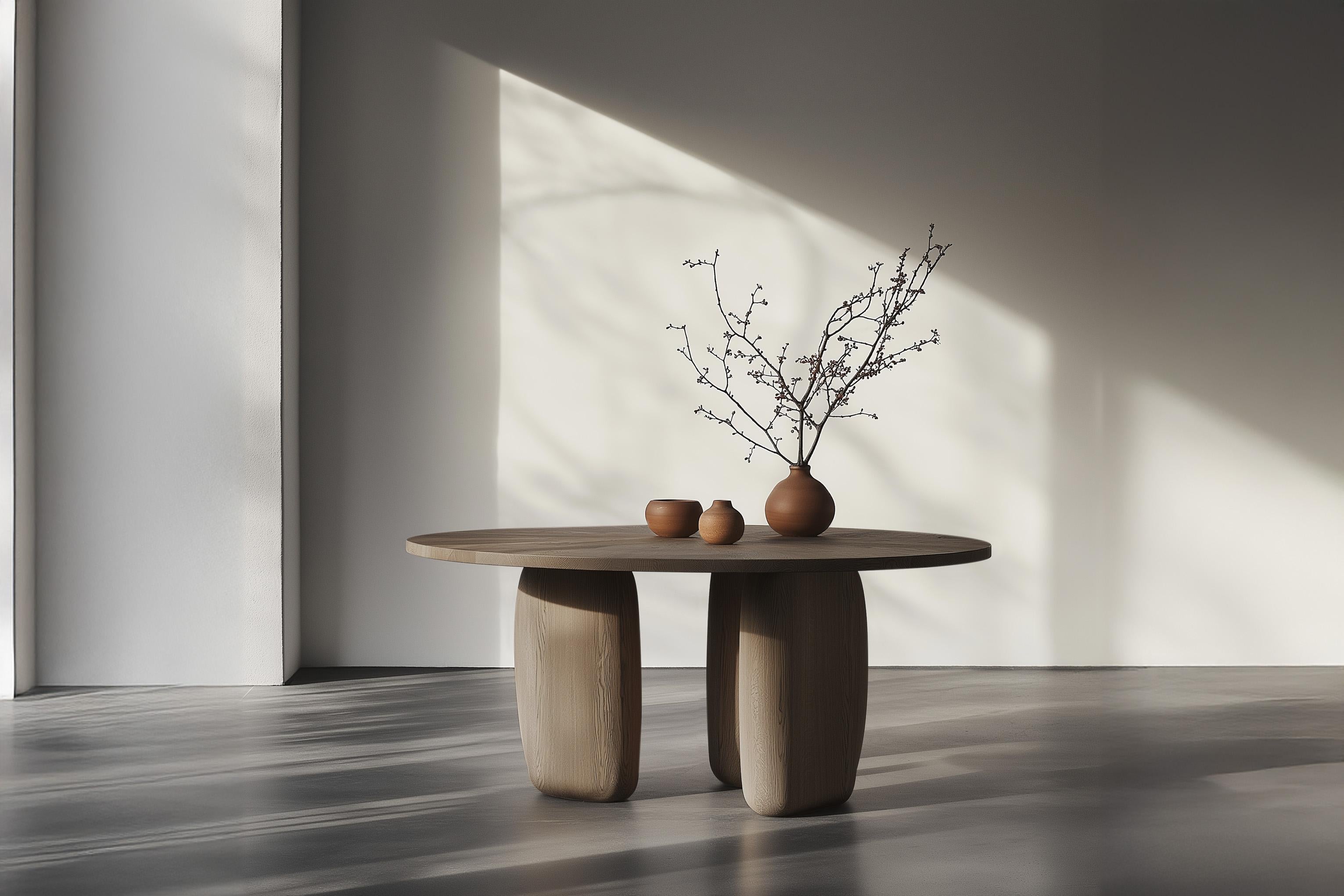 No46 Scarpa Wooden Table by NONO - Sculptural Customizable Round Design

---

La Collection S/One est un hommage au légendaire architecte et designer italien Carlo Scarpa. Connu pour sa maîtrise des matériaux et son attention précise aux détails,