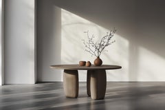 No46 Scarpa Wooden Table by NONO – Sculptural Customizable Round Design