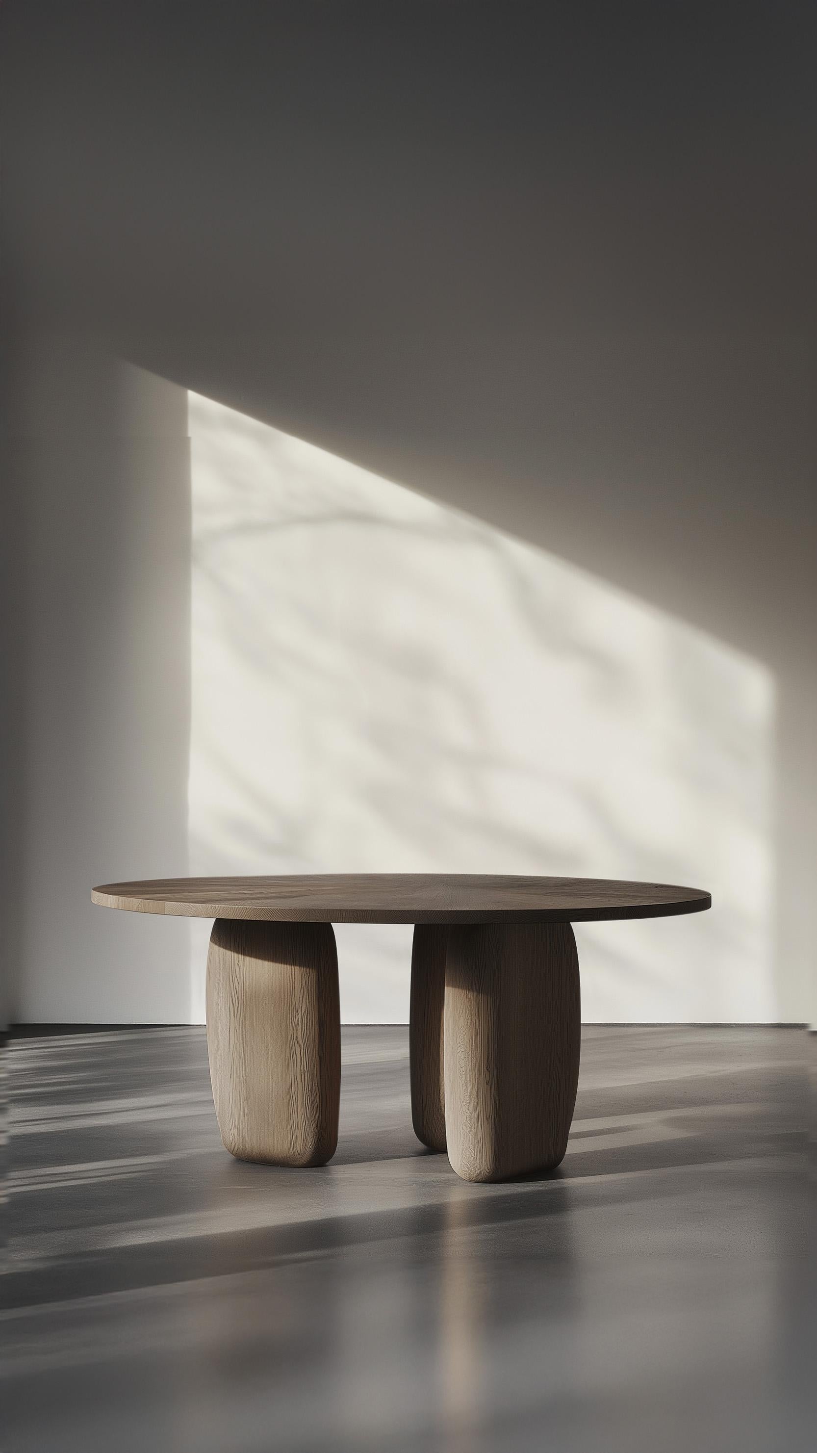 Mexicain No46 Scarpa Wooden Table by NONO - Sculptural Customizable Round Design en vente