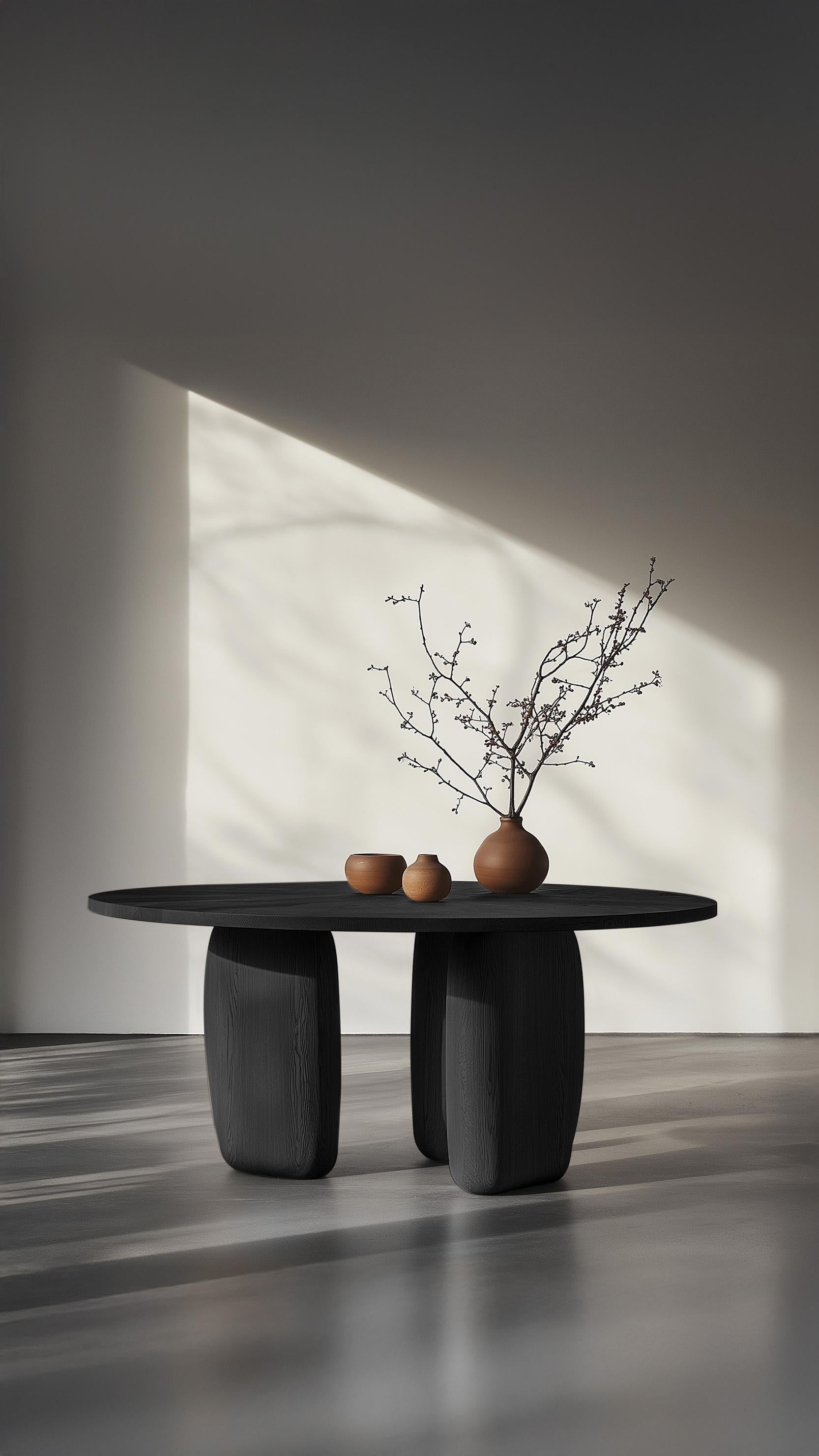 Fait main No46 Scarpa Wooden Table by NONO - Sculptural Customizable Round Design en vente