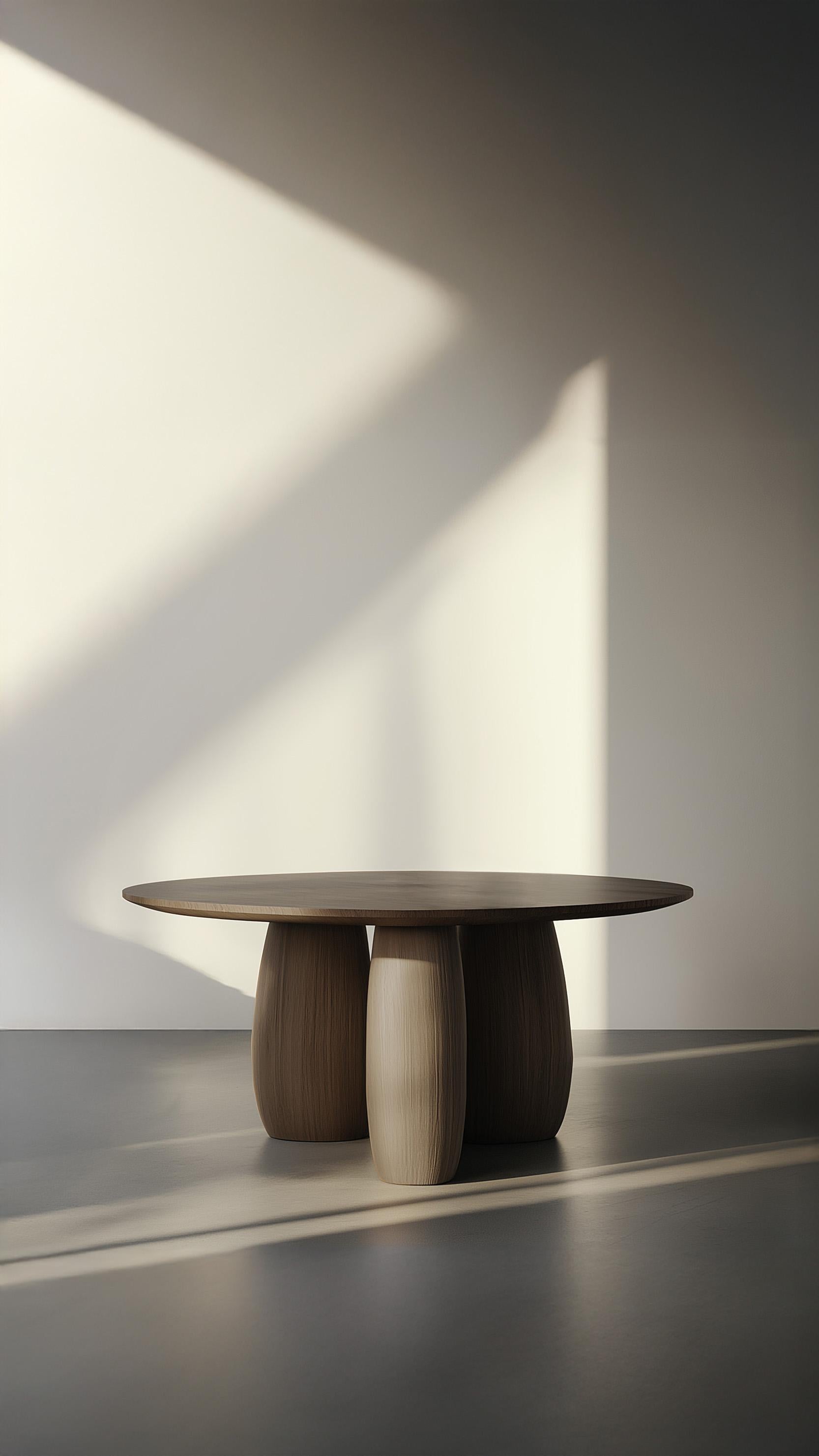 Mexicain No47 Scarpa Round Dining Table - Made Solid Wood by Joel Escalona en vente