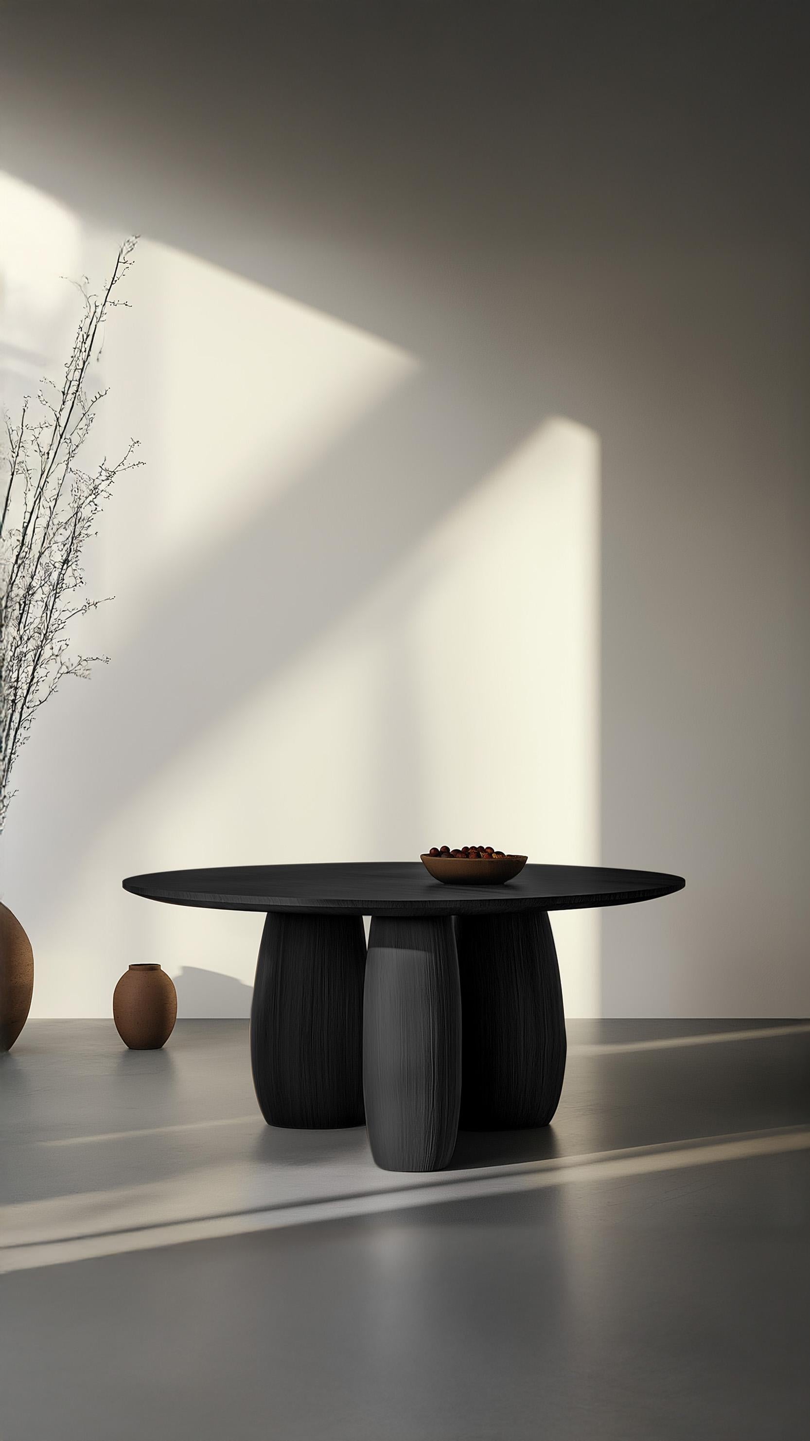 Fait main No47 Scarpa Round Dining Table - Made Solid Wood by Joel Escalona en vente