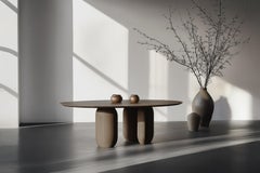 No48 Scarpa Table by NONO – Customizable Round Dining Top with Cylindrical Base