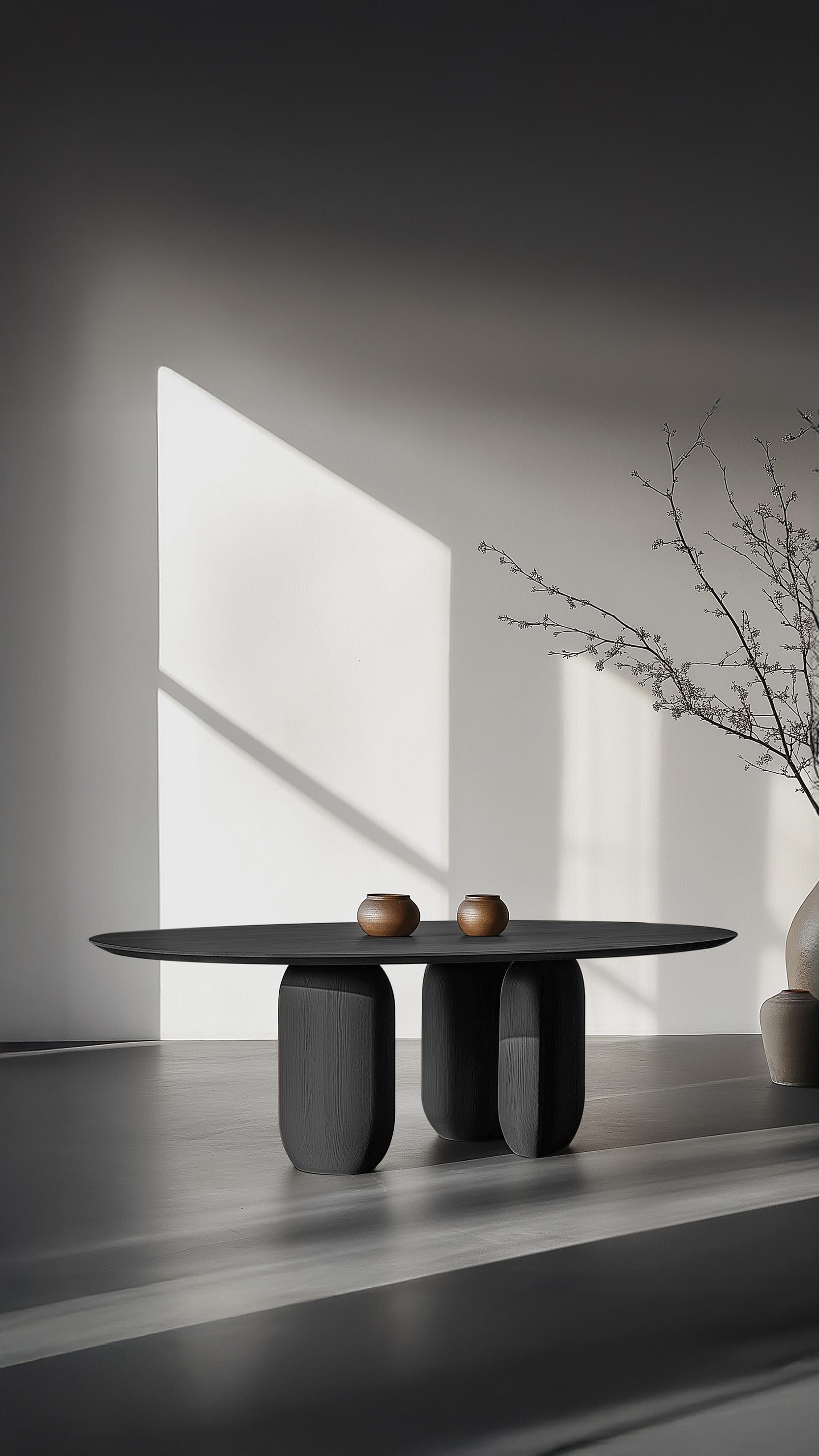 Hand-Crafted No48 Scarpa Table by NONO – Customizable Round Dining Top with Cylindrical Base For Sale