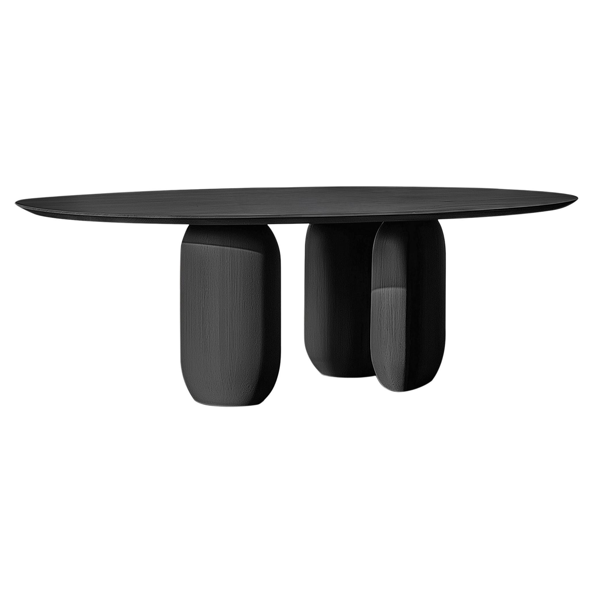No48 Scarpa Table by NONO - Plateau de salle à manger rond personnalisable avec base cylindrique