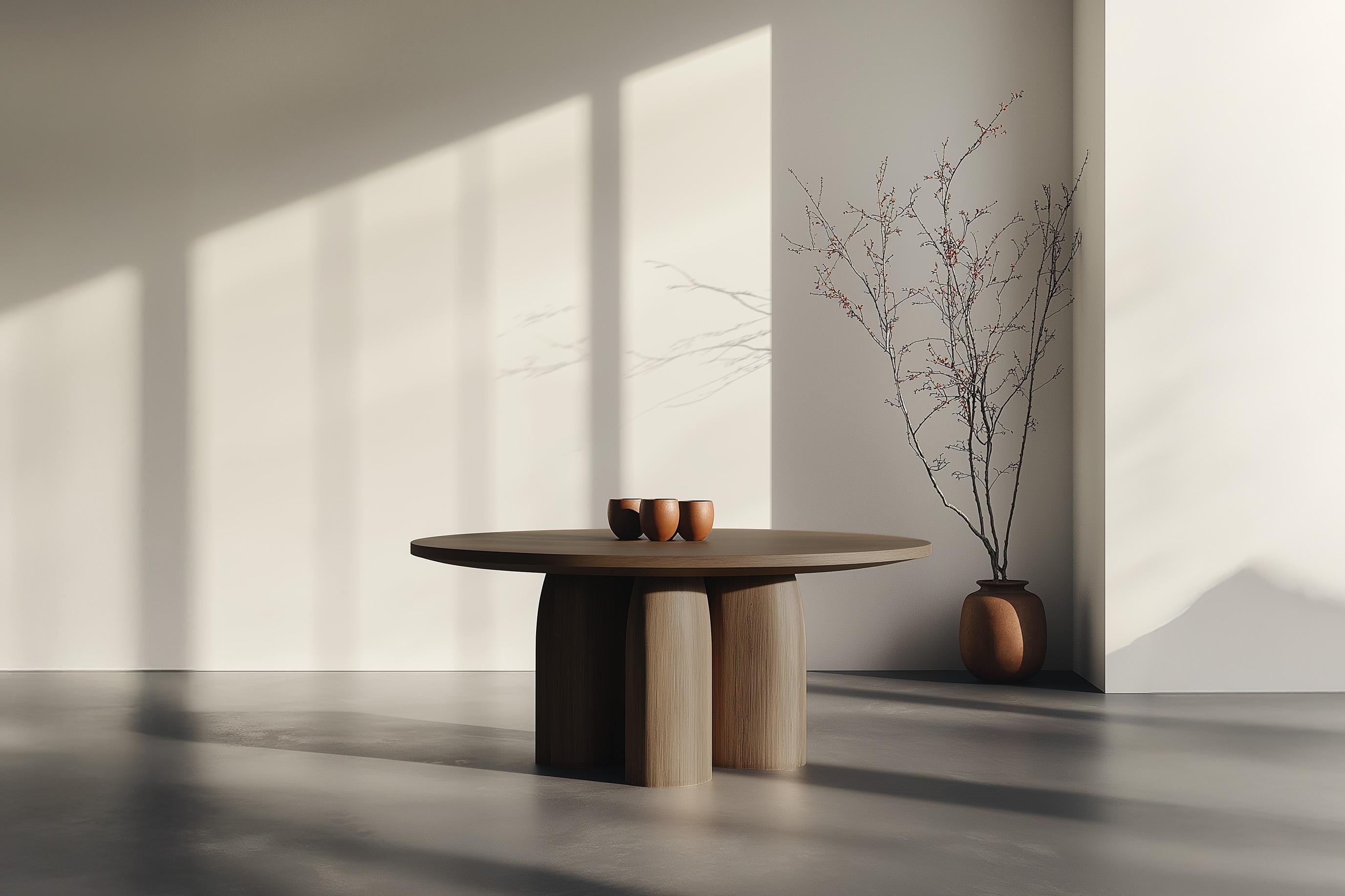 No49 Scarpa Dining Table - Solid Wood with Round Top by Joel Escalona

---

La Collection S/One est un hommage au légendaire architecte et designer italien Carlo Scarpa. Connu pour sa maîtrise des matériaux et son attention précise aux détails, les