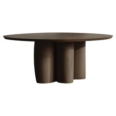 No50 Scarpa Table by NONO – Round Top and Sculptural Wooden Base Design