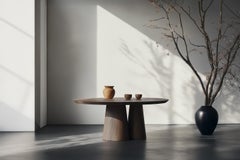 Tavolo da pranzo No51 Scarpa - Piano rotondo in legno massiccio personalizzato di Joel Escalona
