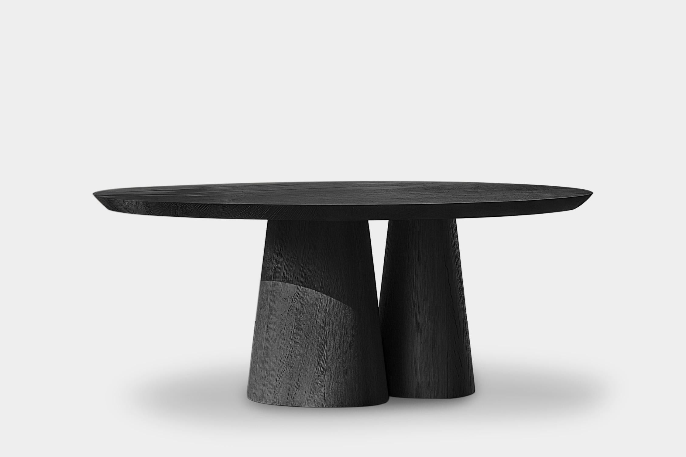 No51 Scarpa Dining Table - Plateau rond en Wood Wood sur mesure par Joel Escalona