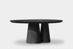 No51 Scarpa Dining Table – Custom Round Solid Wood Top by Joel Escalona