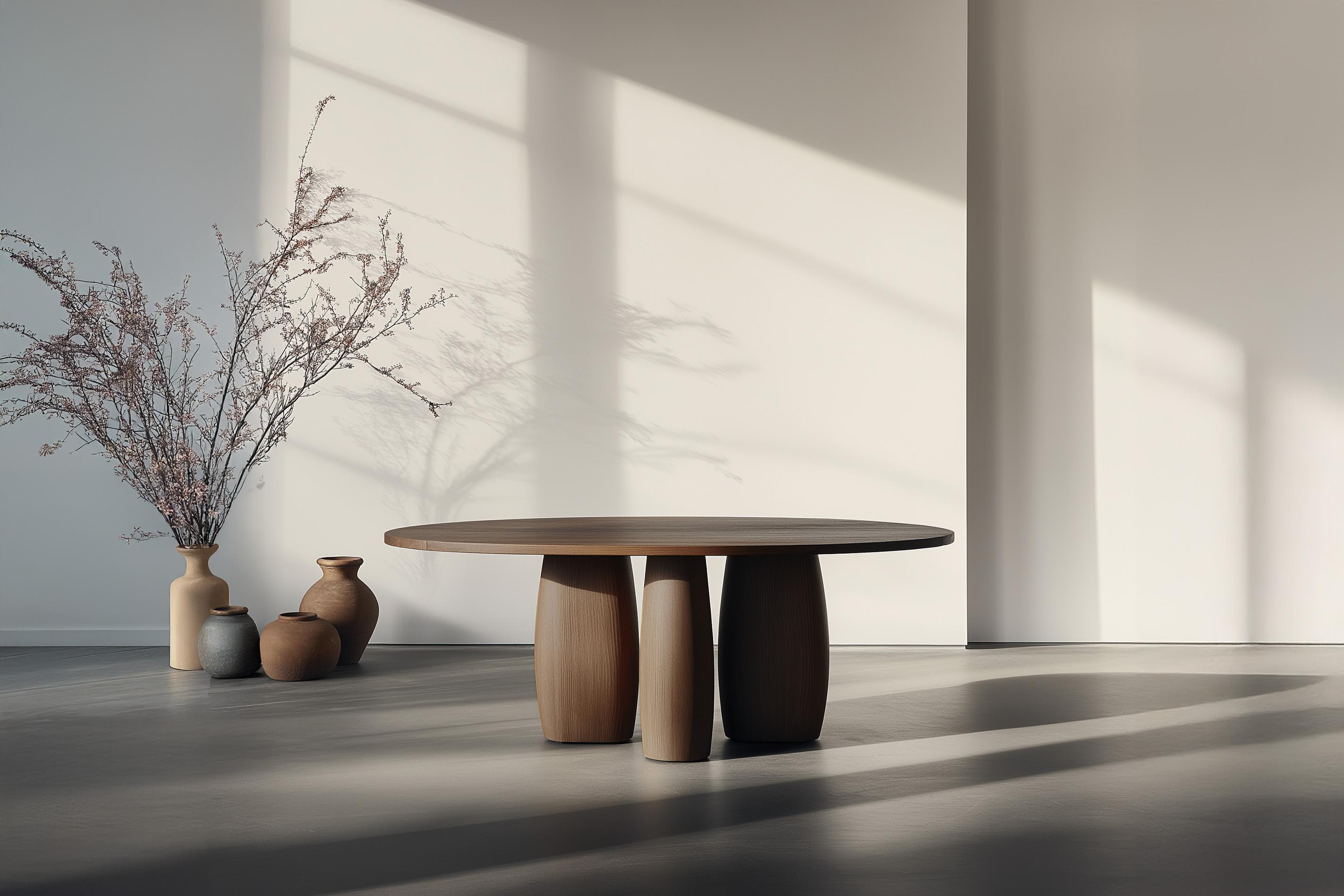 No52 Scarpa Table by NONO - Base sculpturale cylindrique avec plateau rond en bois

---

La Collection S/One est un hommage au légendaire architecte et designer italien Carlo Scarpa. Connu pour sa maîtrise des matériaux et son attention précise aux