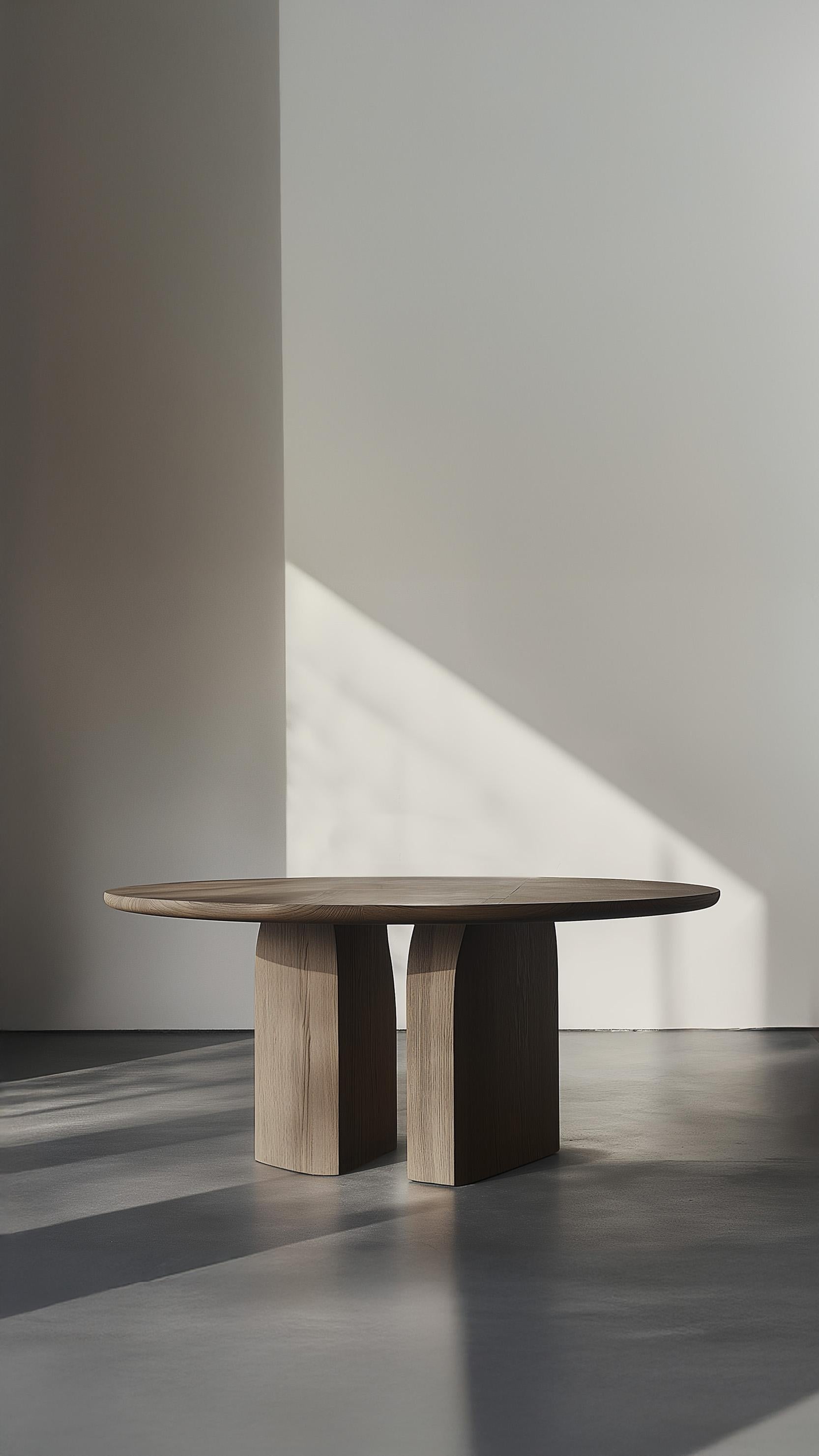 Mexican No55 Scarpa Table – Custom Solid Wood Round Top by Joel Escalona For Sale