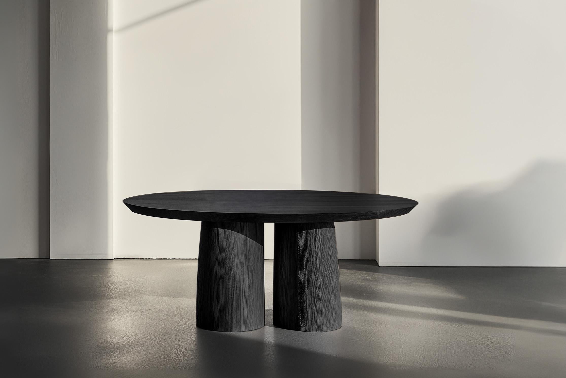 Moderne No57 Scarpa Dining Table - Sculptural Round Top in Solid Wood by Joel Escalona en vente