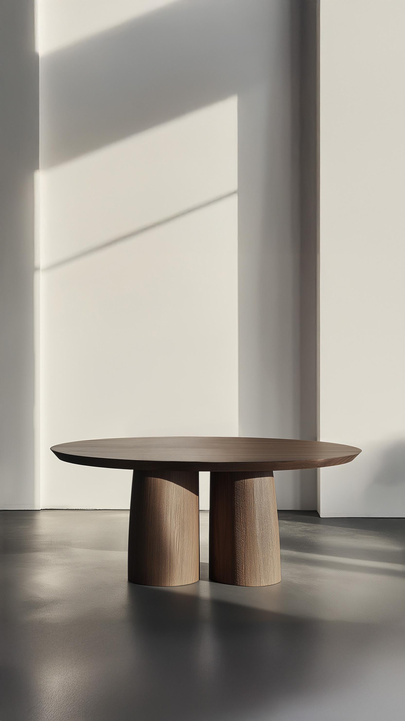 Mexicain No57 Scarpa Dining Table - Sculptural Round Top in Solid Wood by Joel Escalona en vente