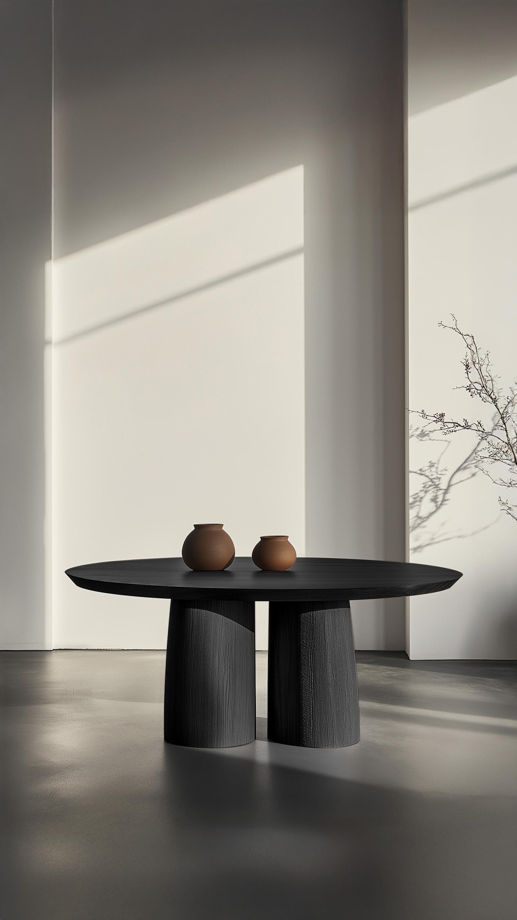 Fait main No57 Scarpa Dining Table - Sculptural Round Top in Solid Wood by Joel Escalona en vente