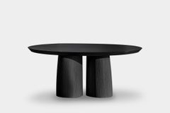 No57 Scarpa Dining Table – Sculptural Round Top in Solid Wood by Joel Escalona