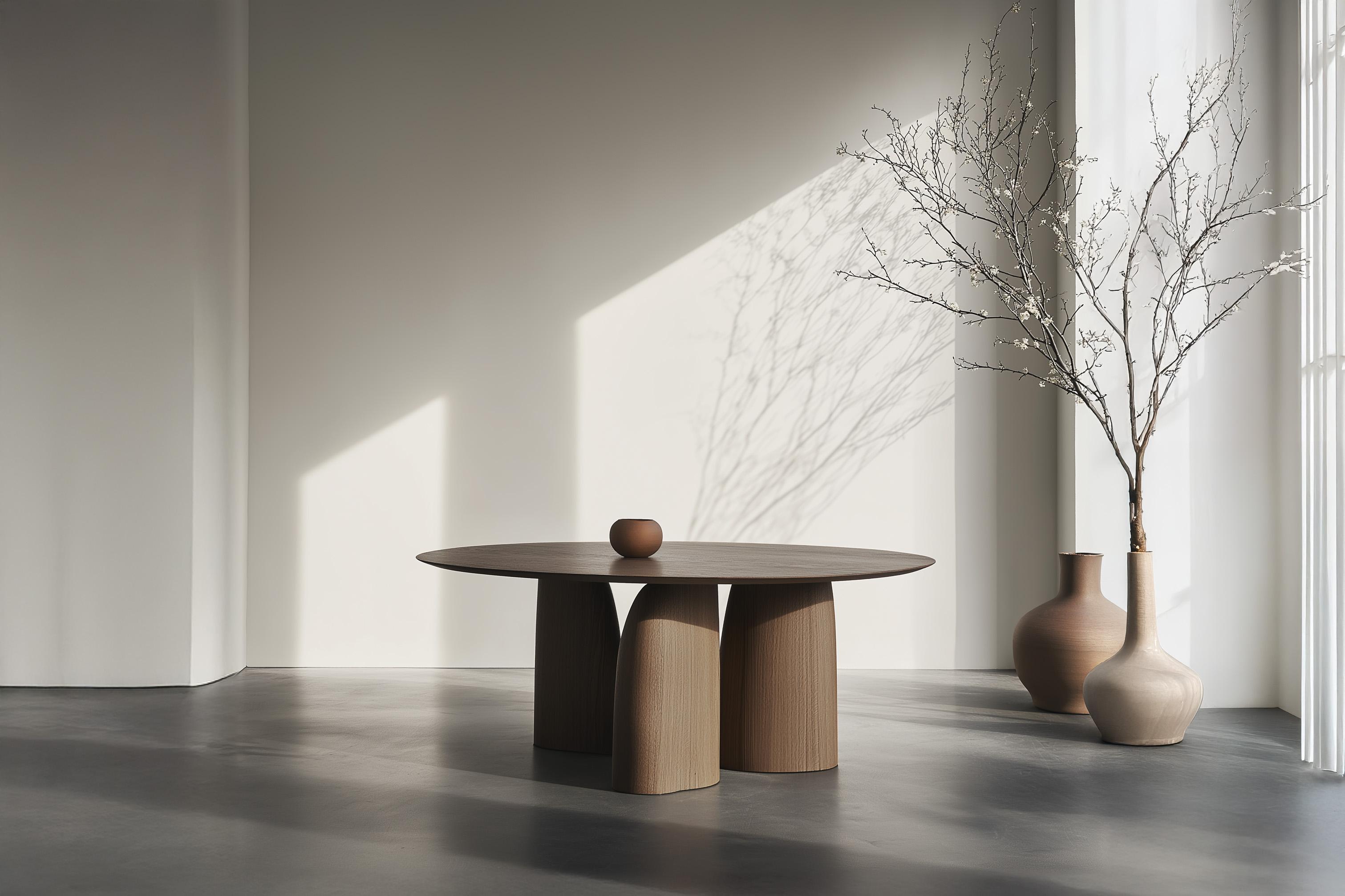 No59 Scarpa Round Dining Table - Custom Solid Wood by Joel Escalona

---

La Collection S/One est un hommage au légendaire architecte et designer italien Carlo Scarpa. Connu pour sa maîtrise des matériaux et son attention précise aux détails, les