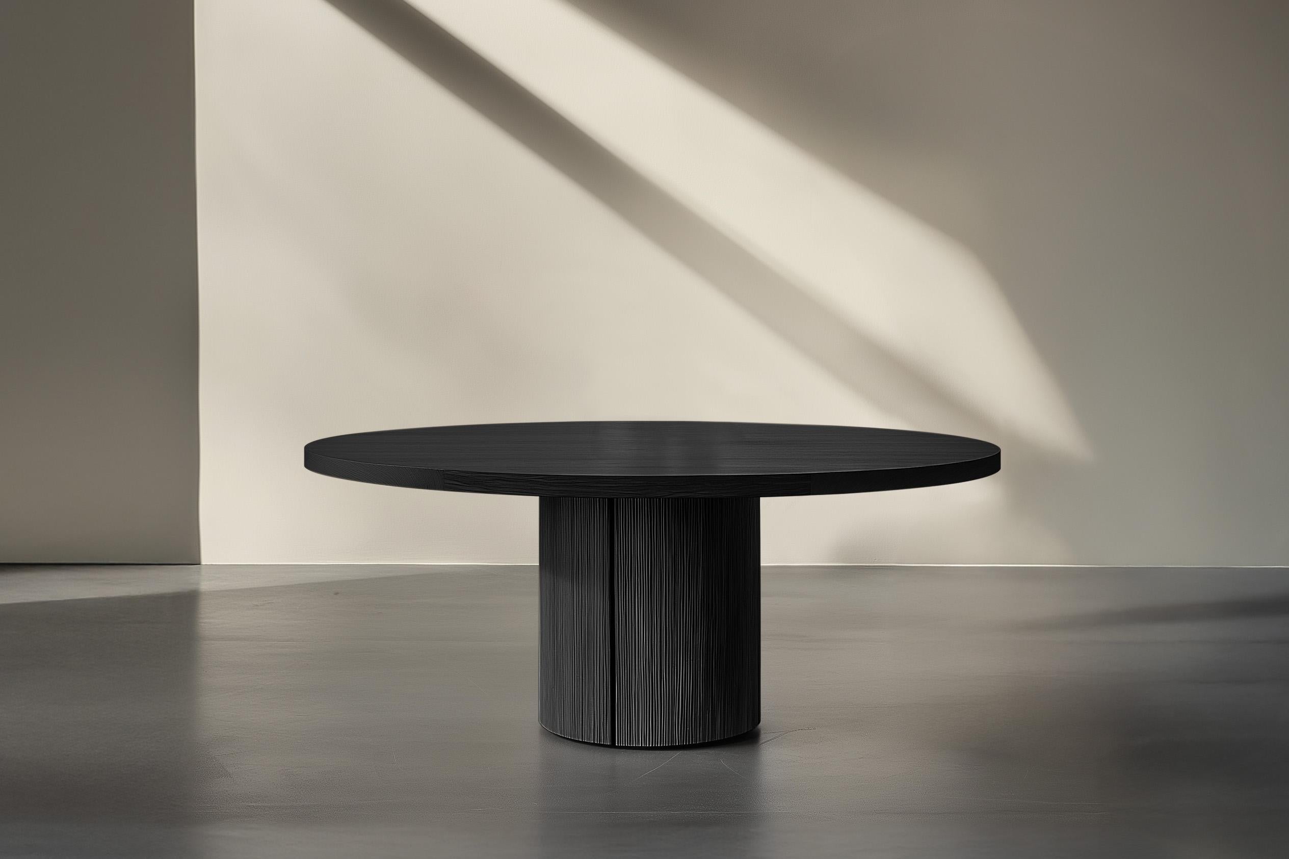 Modern No6 Scarpa Wooden Table by NONO – Customizable Round Top with Sculptural Design For Sale