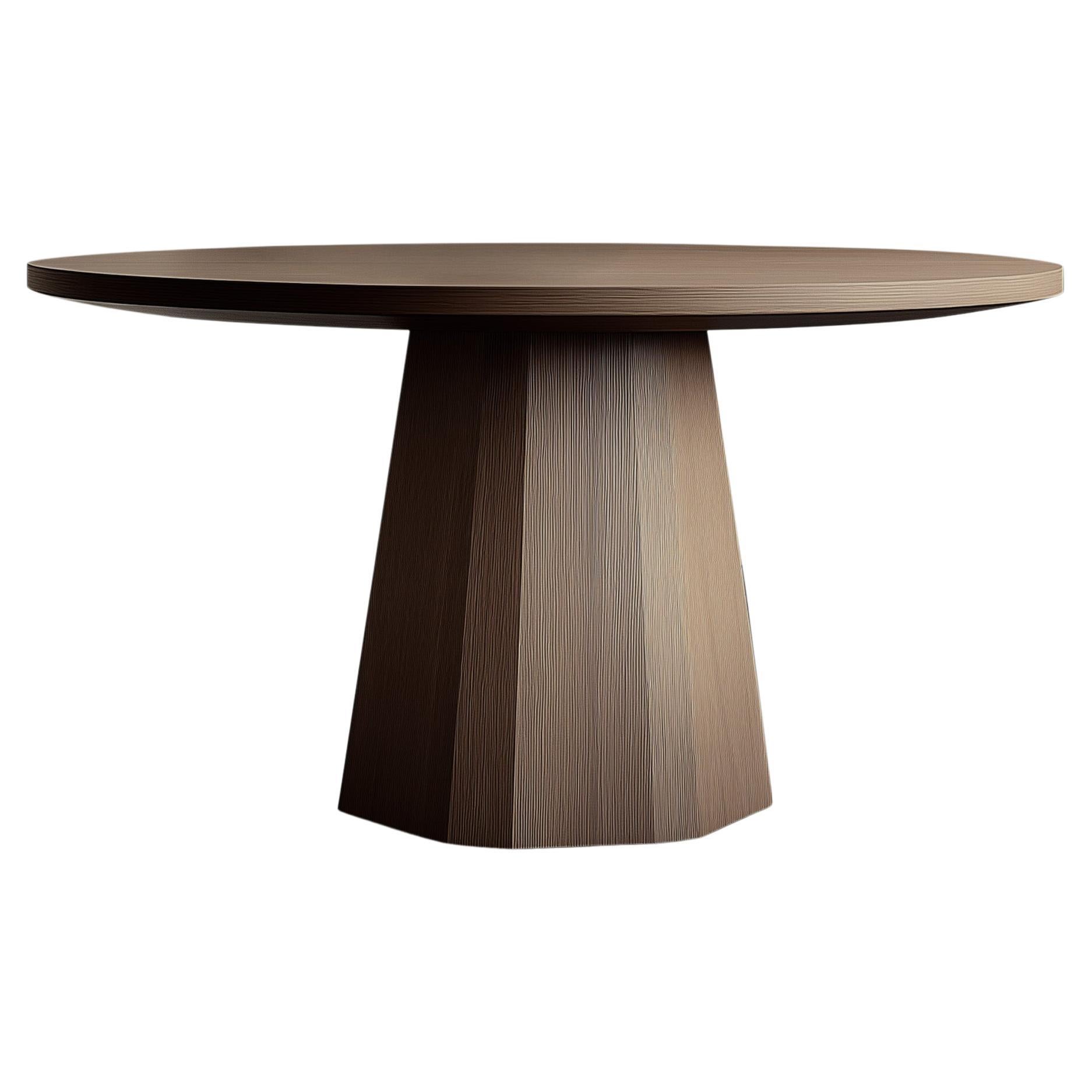 No9 Scarpa Round Table - Made Solid Wood avec base cylindrique par Joel