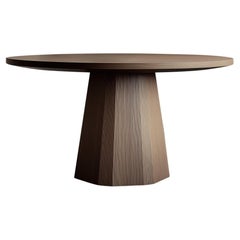No9 Scarpa Round Table – Made-to-Order Solid Wood with Cylindrical Base by Joel
