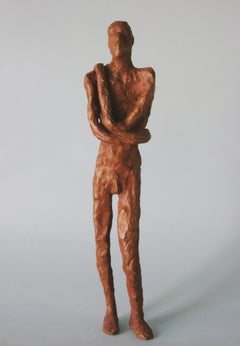 Male Figure Standing -figurative bronze by New York artist Noa Bornstein