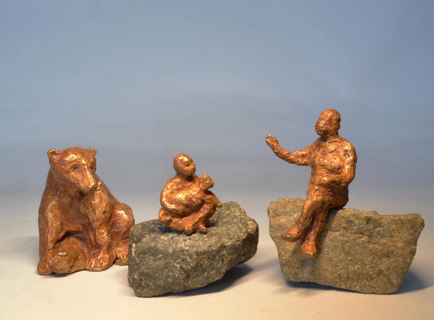 Once Upon a Time with Bear- playful interactive bronze figures  1