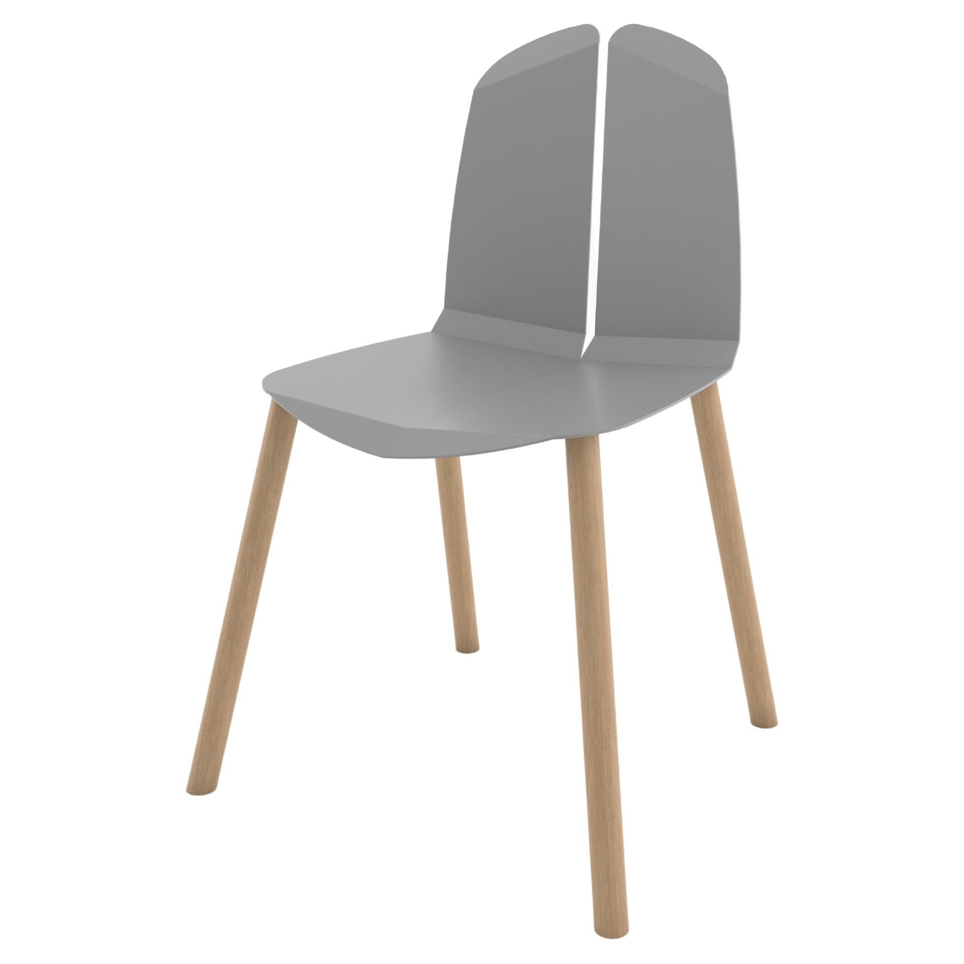 Noa Chair Gray and Oak For Sale