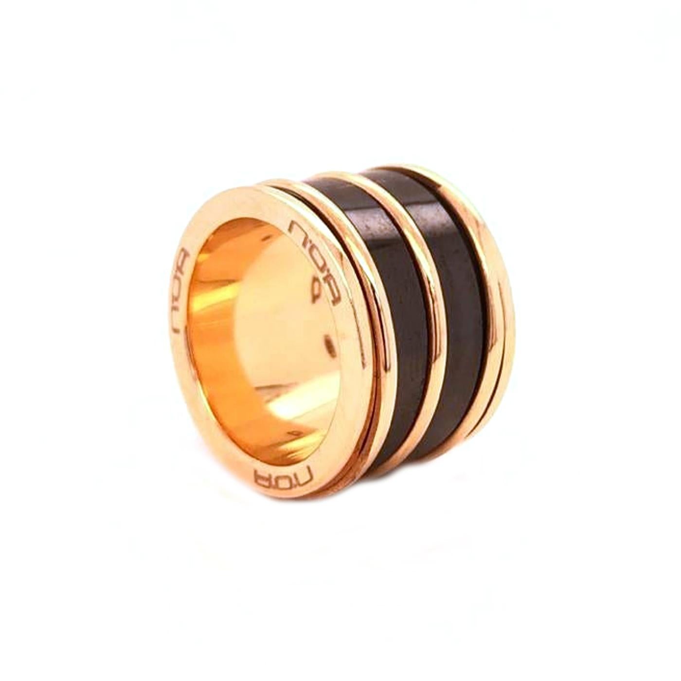 NOA Designer 18 Karat Rose Gold Ring  In Excellent Condition For Sale In Aventura, FL