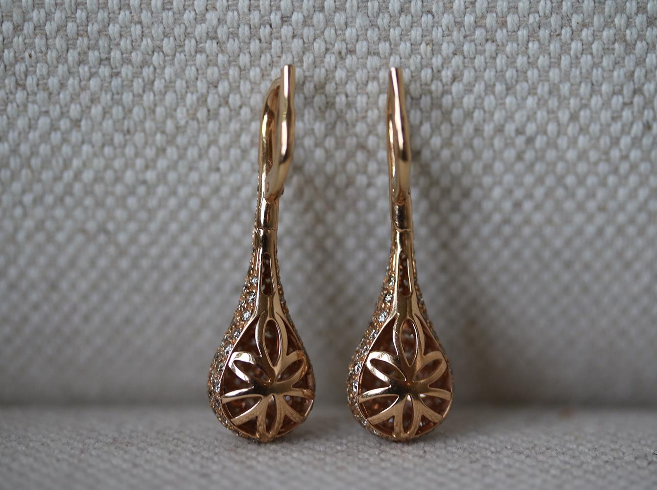 NOA Fine Jewellery 18k Rose Gold Octopussy Earrings In Excellent Condition In London, GB