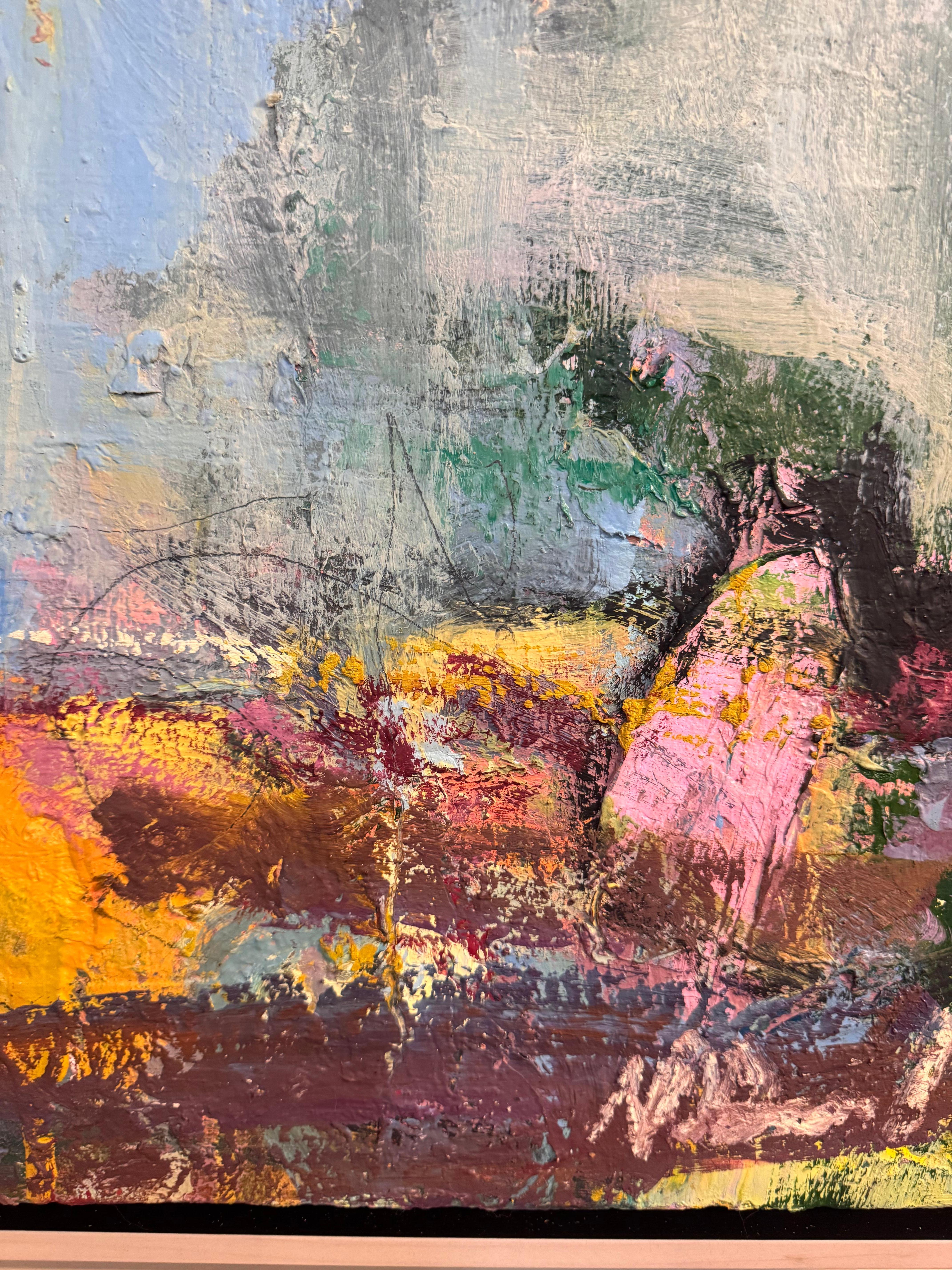 Zarte Blumen (Grau), Abstract Painting, von Noah Desmond