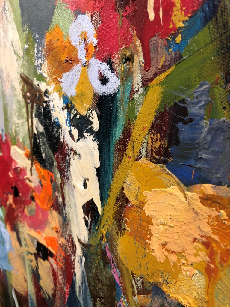 Noah Desmond - &ldquo;Garden Walk&rdquo; by Noah Desmond 48 x 48 inch Oil on Canvas