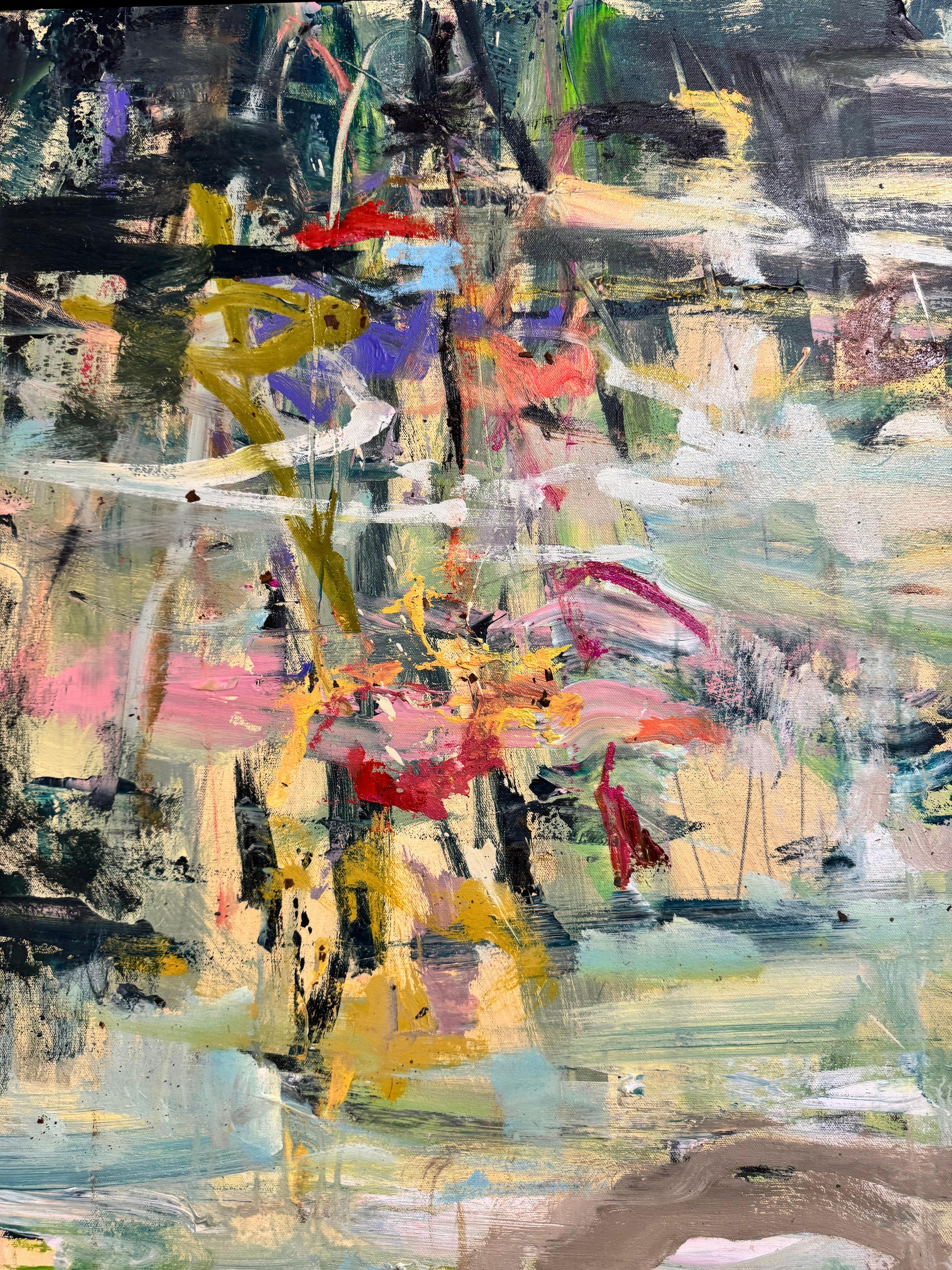 Giverny moderna - Abstract Painting Marrone di Noah Desmond