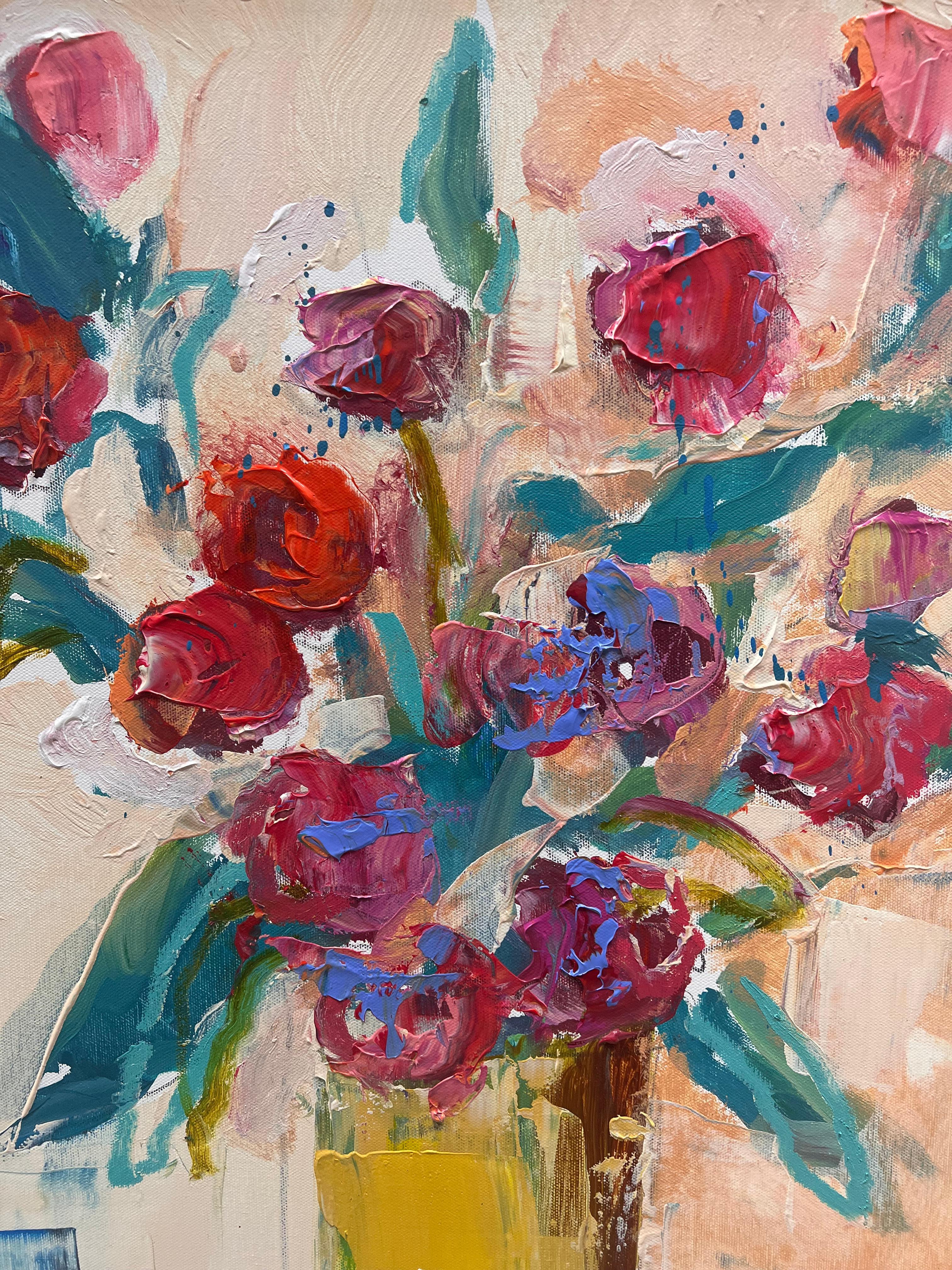 Inspired by nature, Noah has an impressionistic style that borders the edge of abstraction.  He creates landscapes and florals with bold colors and a sense of movement that draw you deep into the work. His energetic compositions are rendered with