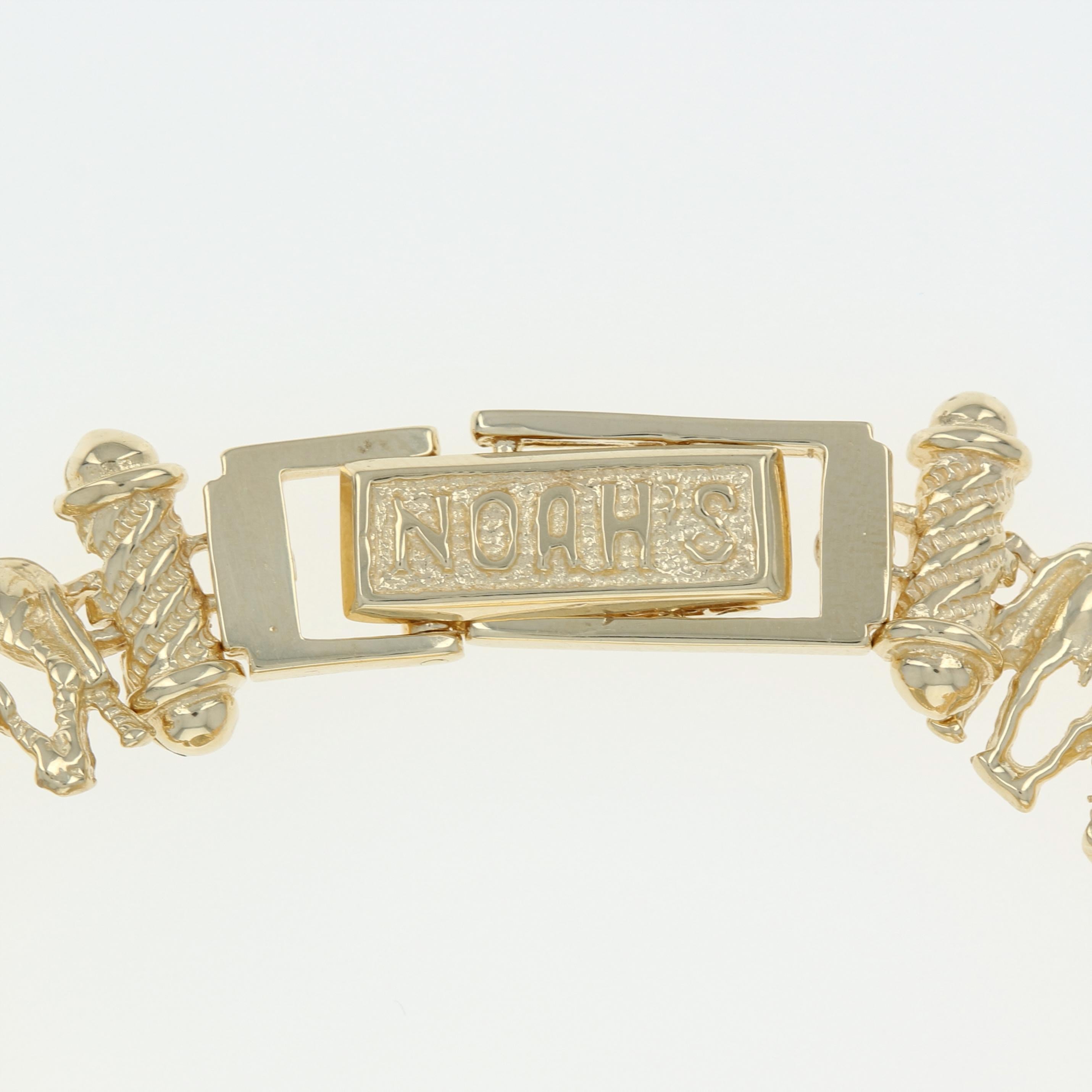 14k gold noah's ark bracelet