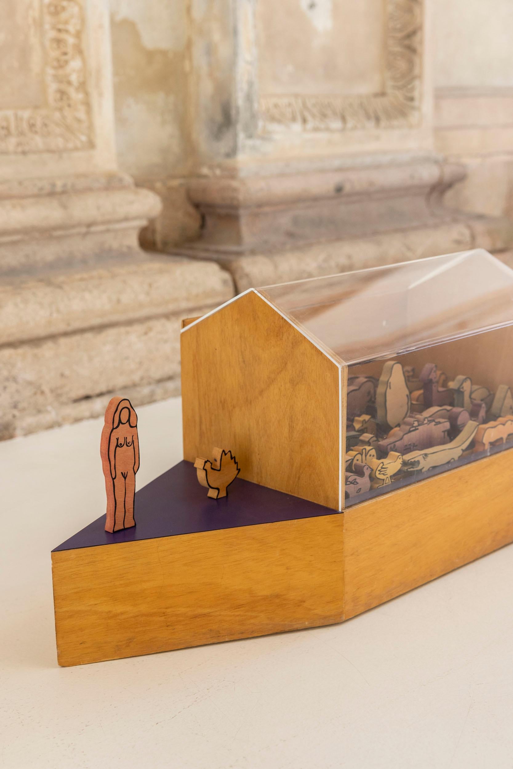 Legno L'Arca di Noè di Ugo Nespolo, 1973 in vendita