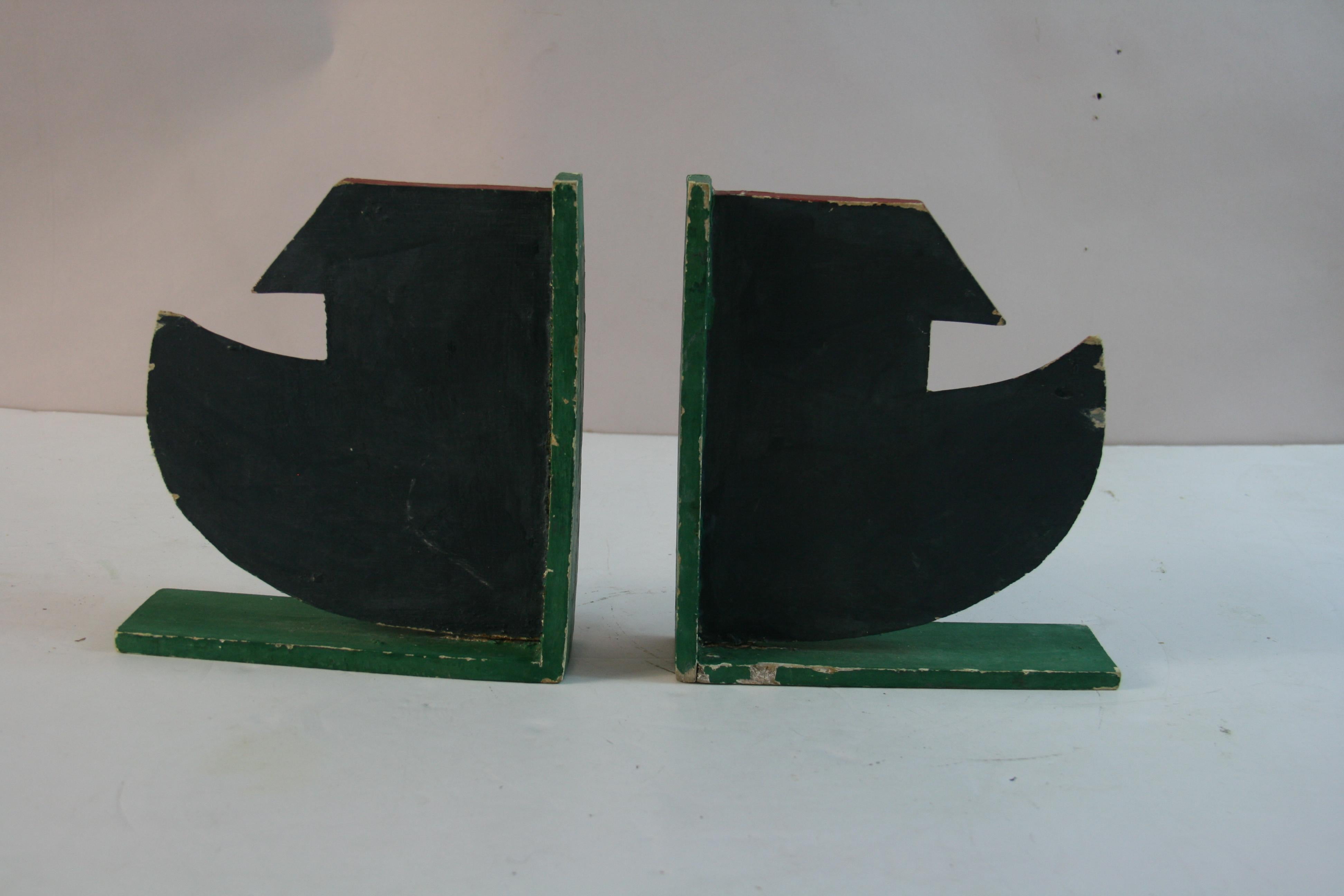 Noah's Ark Folk Art Carved Wood Sculpture /Bookends For Sale 7