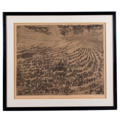 Noah’s Ark Original Etching And Aquatint Austrian Modernist By Oskar Laske