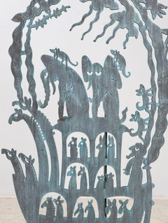Arche de Noé avec animaux Sculpture en acier, États-Unis, début du 21e C.