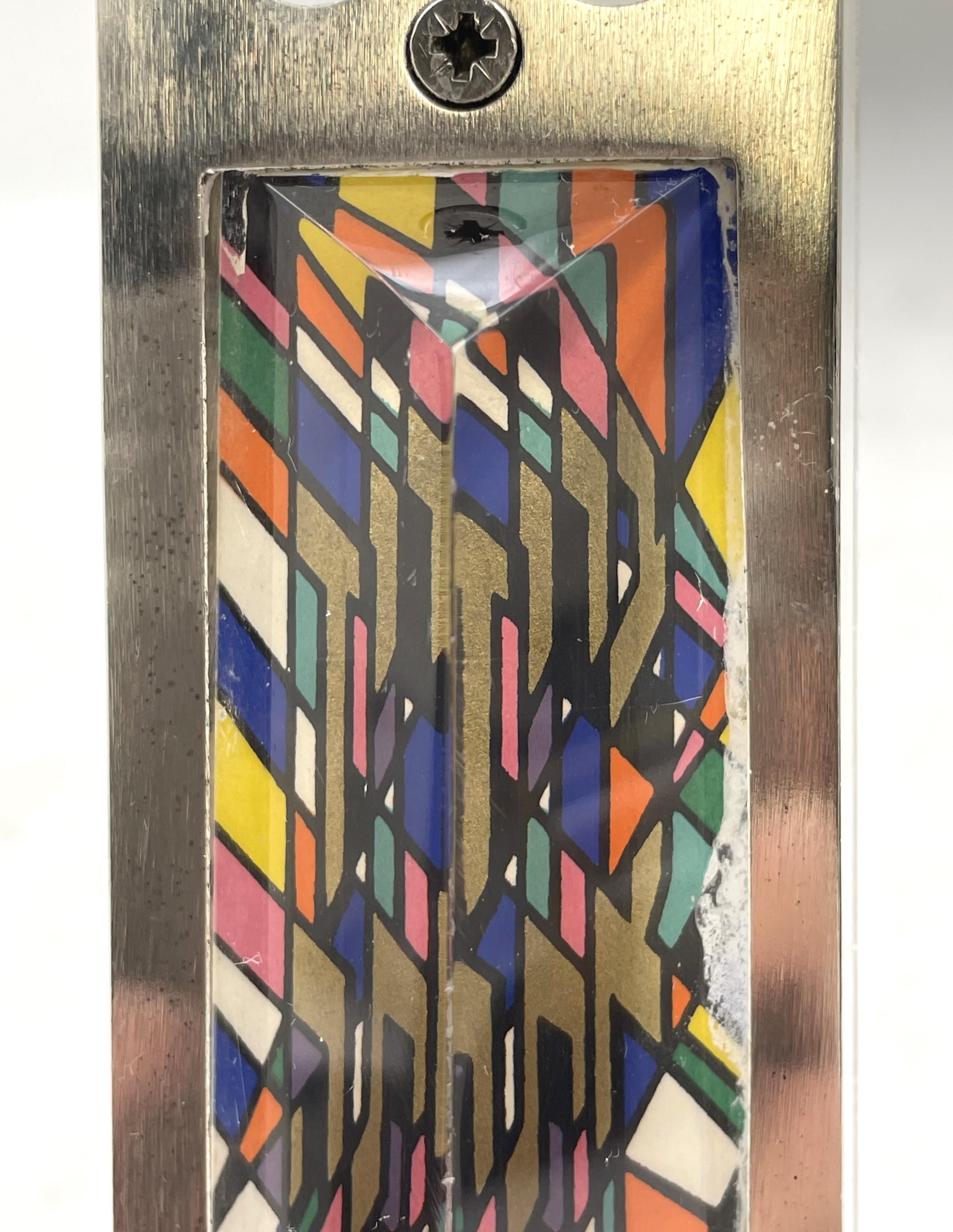 Noam Basson Artistic Glass Limited Edition Mezuzah In Good Condition For Sale In New York, NY