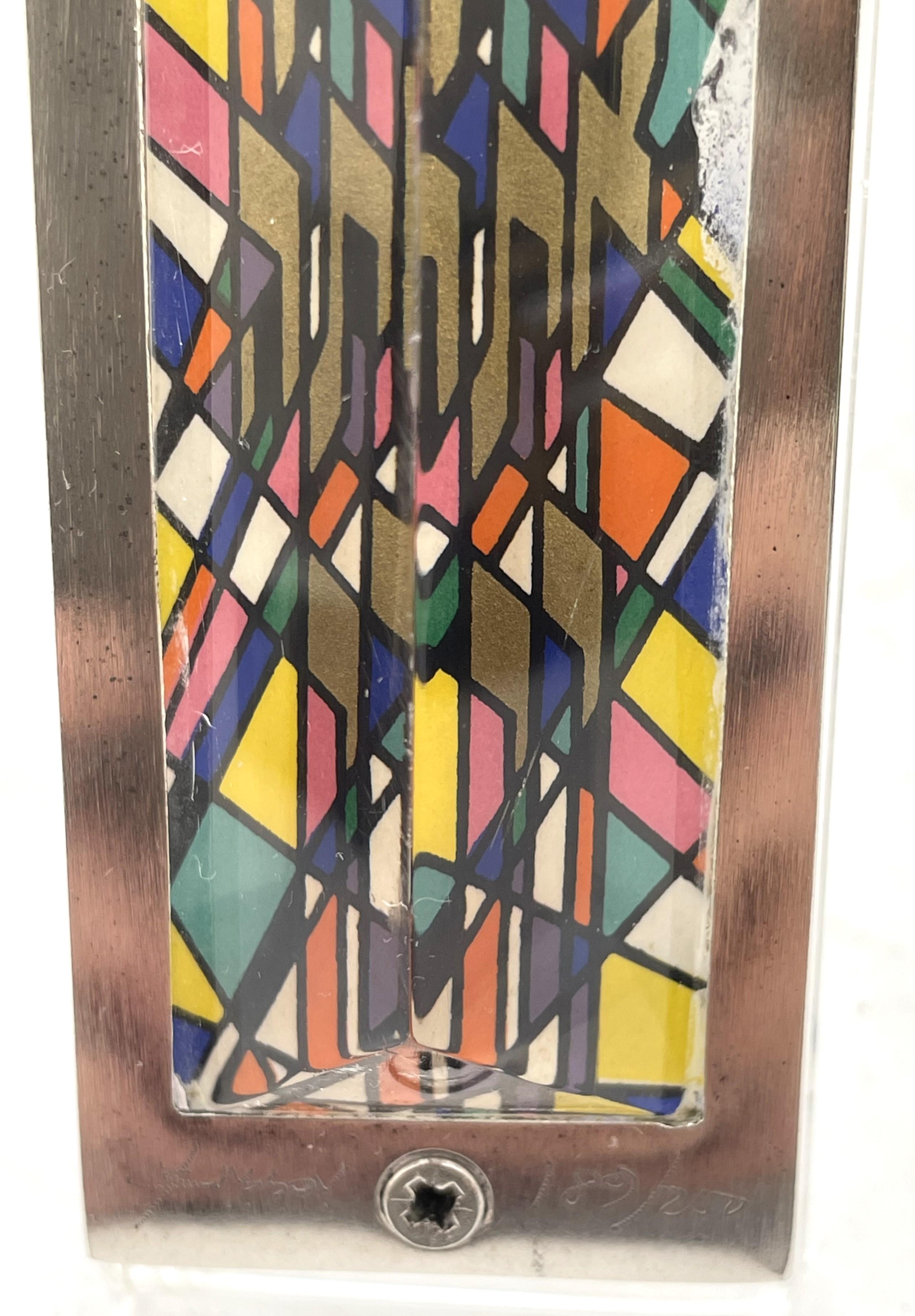 20th Century Noam Basson Artistic Glass Limited Edition Mezuzah For Sale