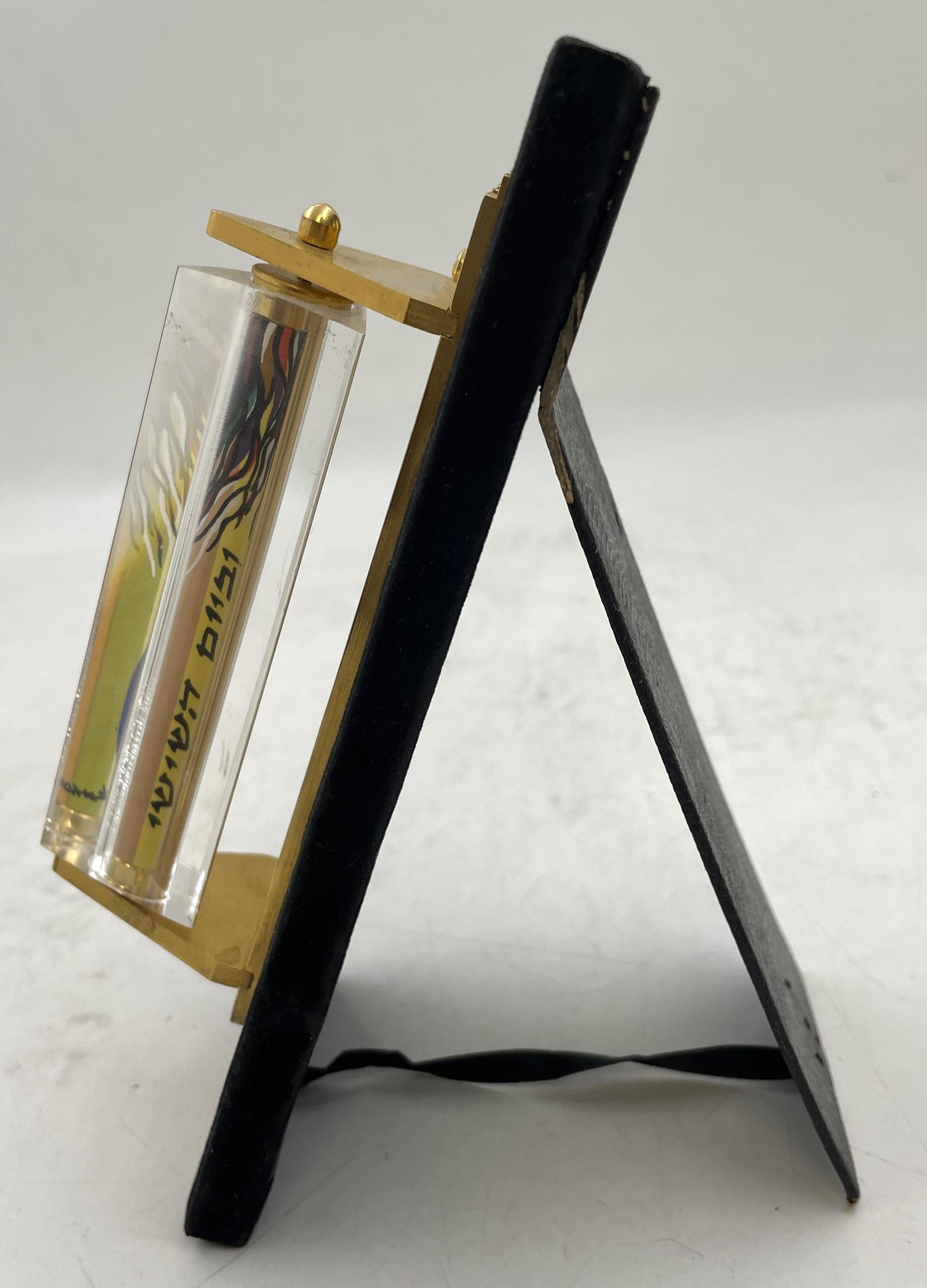Noam Basson Artistic Glass Limited Edition Mezuzah on Felt For Sale 4