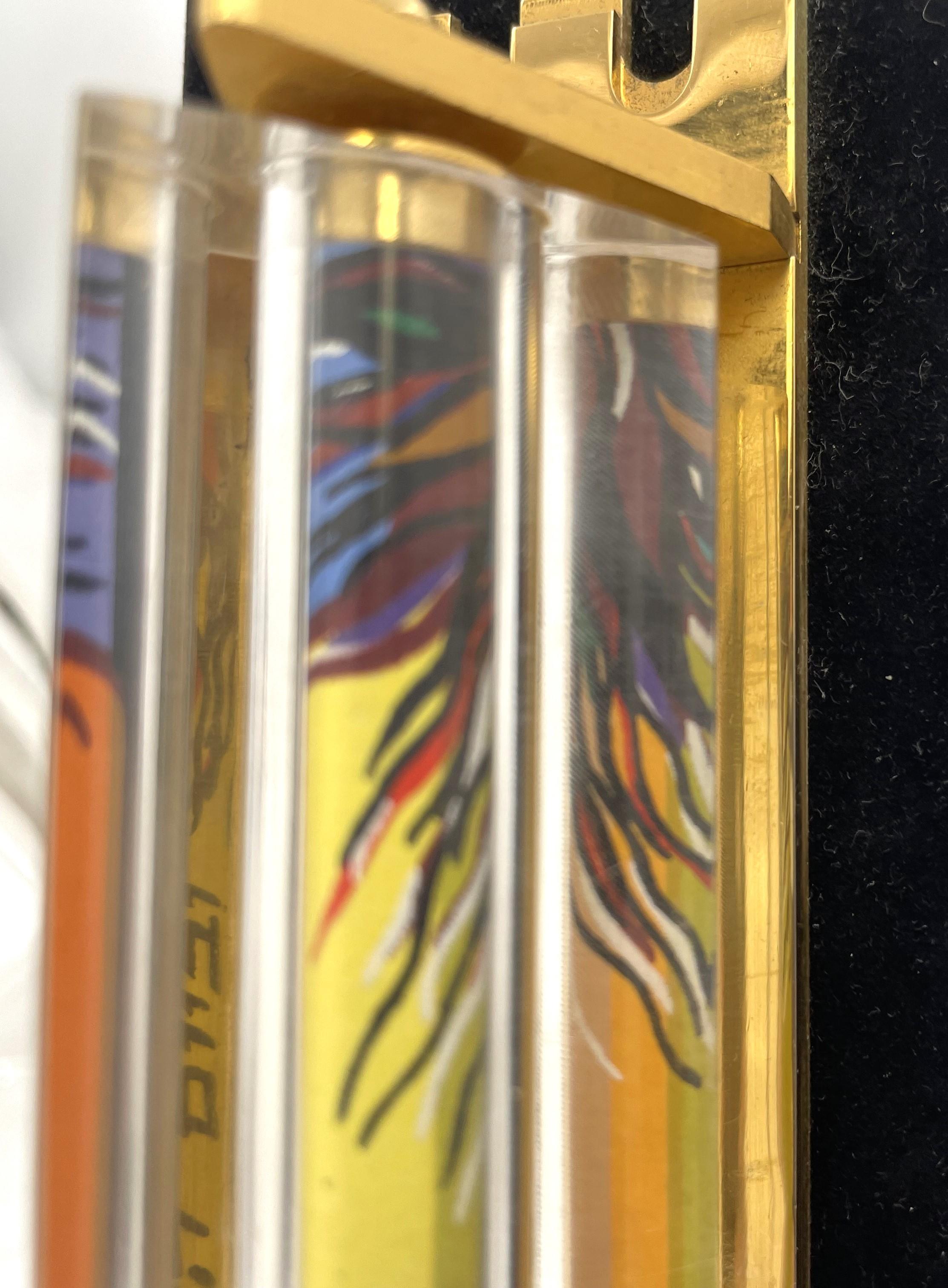 Metal Noam Basson Artistic Glass Limited Edition Mezuzah on Felt For Sale