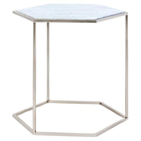 Tavolino Nob Hill Medium di Yabu Pushelberg in marmo bianco di Carrara