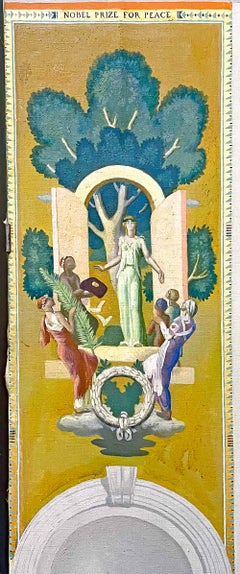 "Premio Nobel per la Pace", Coppia di dipinti murali di Savage, "Legge sul lavoro fiduciario".