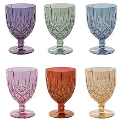 Nobile Set of 6 Wine Glasses by Creart