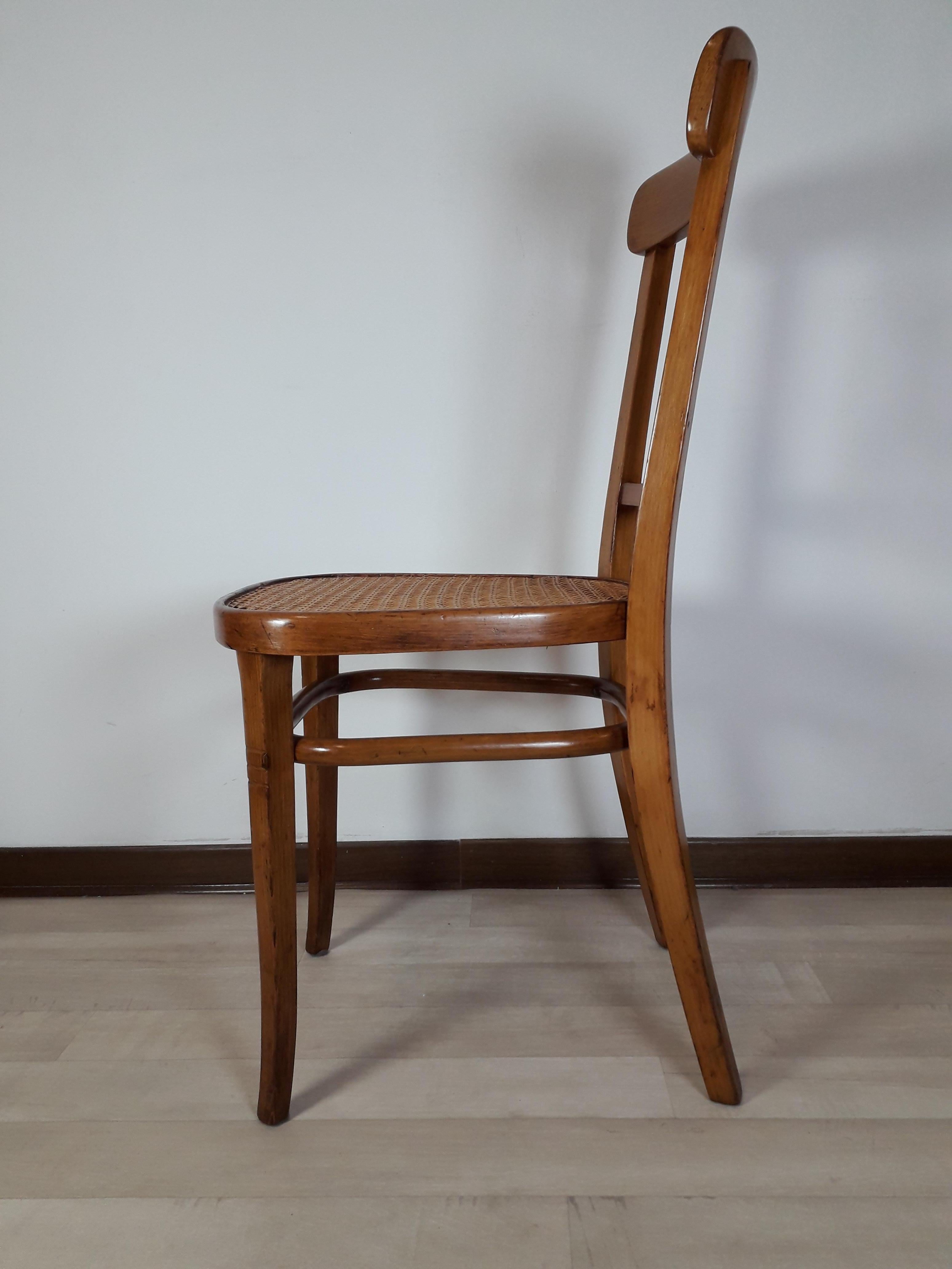 Autrichien Chaise de salle à manger nobiliaire de Thonet de Wiener Werkstaette en vente